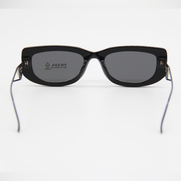 NEW PRADA PR14YS 1AB5S0 UNISEX BLACK EYEWEAR PR 14YS UNISEX SUNGLASSES SPR 14Y - Picture 9 of 12